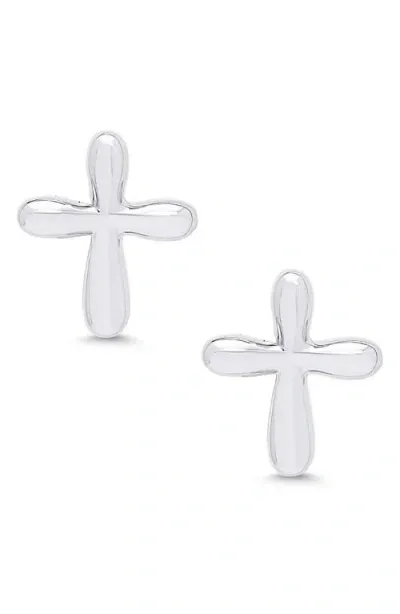 Lily Nily Kids' Cross Stud Earrings In Metallic