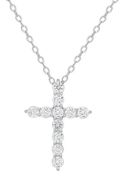 Lily Nily Kids' Cubic Zirconia Cross Pendant Necklace In Metallic