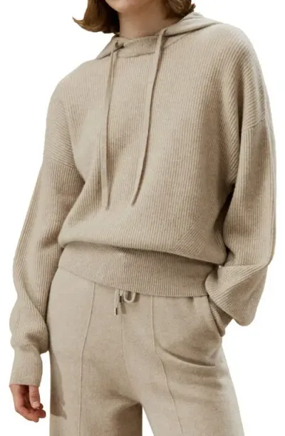 Lilysilk Eshe 2-in-1 Cashmere Detachable Hoodie In Beige