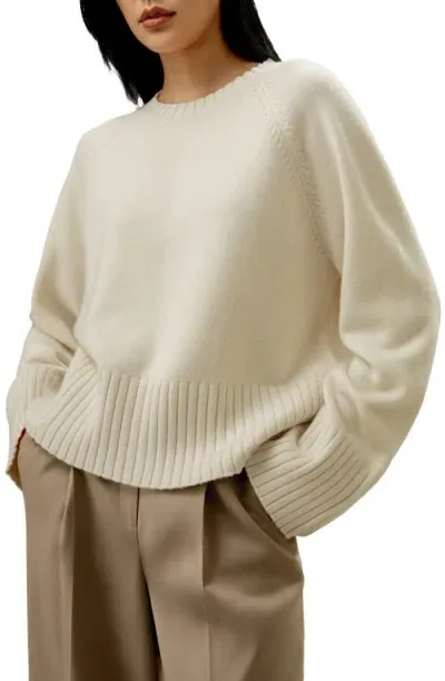 Lilysilk Gelato Wool-blend Sweater For Women In White