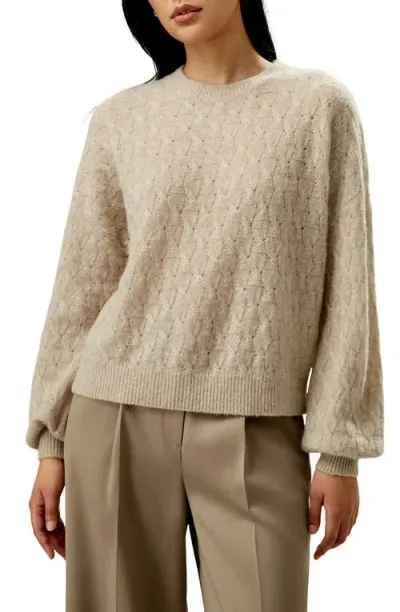 Lilysilk Silk-cashmere Blend Sweater For Women In Beige