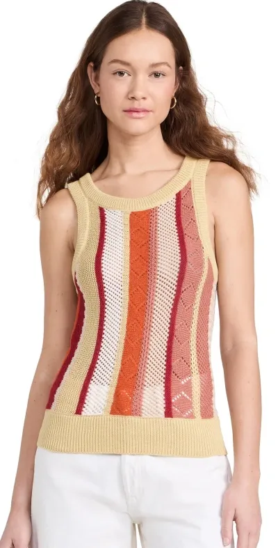 Lingua Franca Merrill Striped Tank Citron Multi