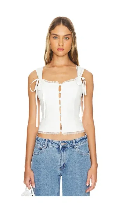 Lioness Crystal Cami In White