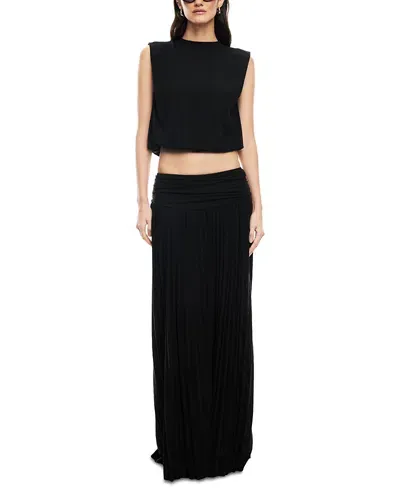 Lioness Field Of Dreams Maxi Skirt Onyx In Black