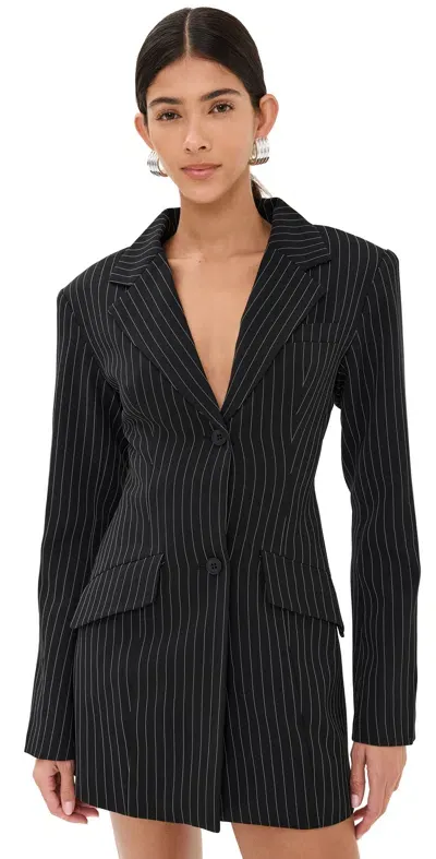 Lioness Leo Dress Onyx Pinstripe