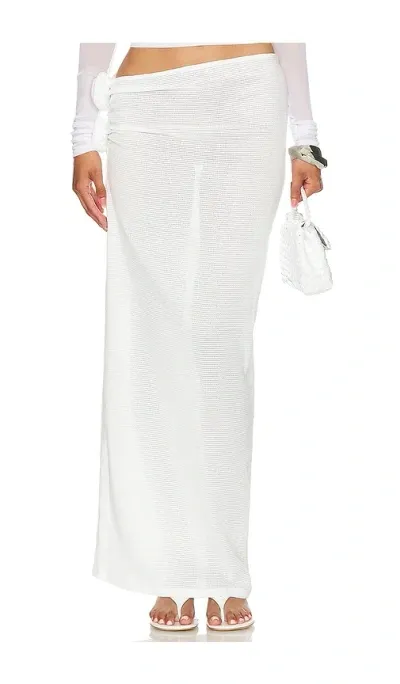 Lioness Soul Mate Maxi Skirt In Porcelain