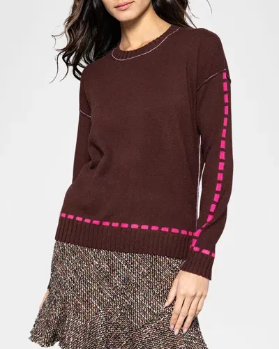 Lisa Todd Dash Cam Crewneck Cashmere Sweater In Coco