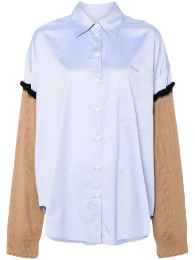 Litkovskaya Logo-embroidered Shirt In Blau