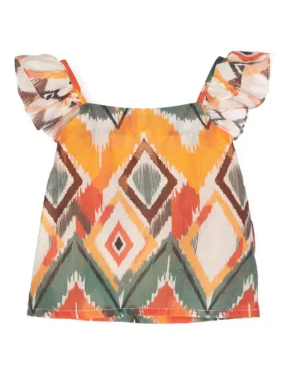 Little Bambah Kids' Argentina Top In Orange