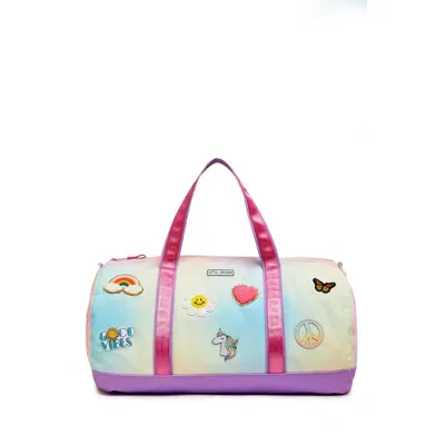 Little Chicken Kids' Travel Duffle Bag With Patches In Rainbow Multi