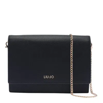 Liu •jo Logo Crossbody Bag In Black