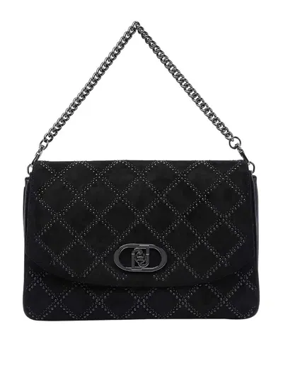 Liu •jo Large Logo Crossbody Bag In Black