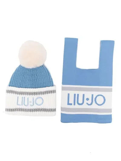 Liu •jo Logo-embroidered Beanie Hat In Blau