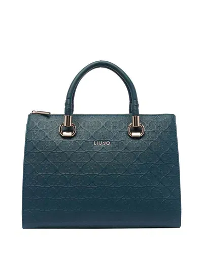 Liu •jo Logo Handbag In Green