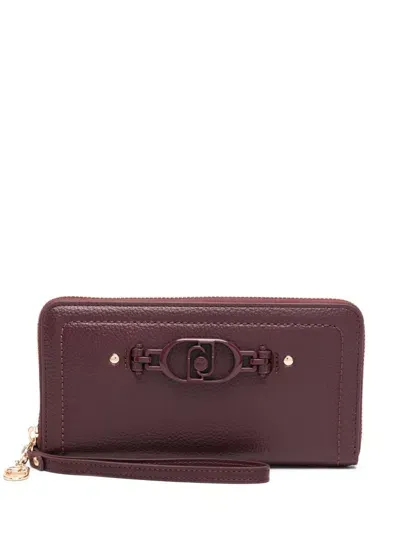 Liu •jo Logo-plaque Wallet In Purple