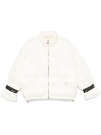 Liu •jo Logo-print Padded Jacket In White