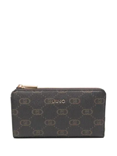 Liu •jo Logo-print Wallet In Braun