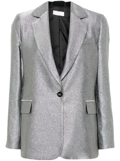 Liu •jo Lurex Blazer In Grey