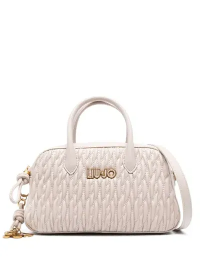 Liu •jo Medium Beige Bowling Tote Bag