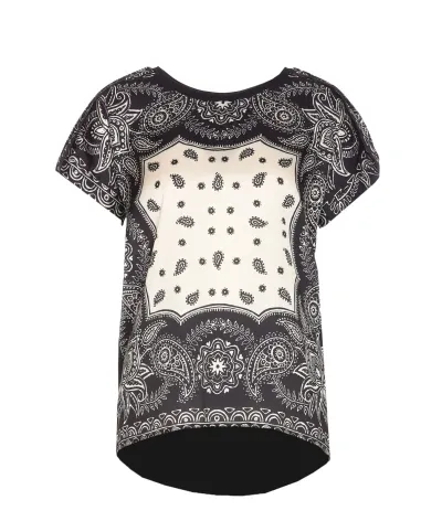 Liu •jo Moda T-shirt In N9373nero/natural Bandana