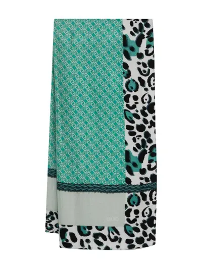 Liu •jo Printed Scarf In Green