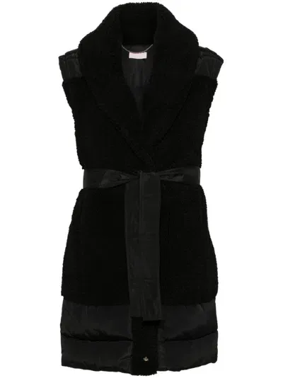 Liu •jo Quilted Gilet In Black