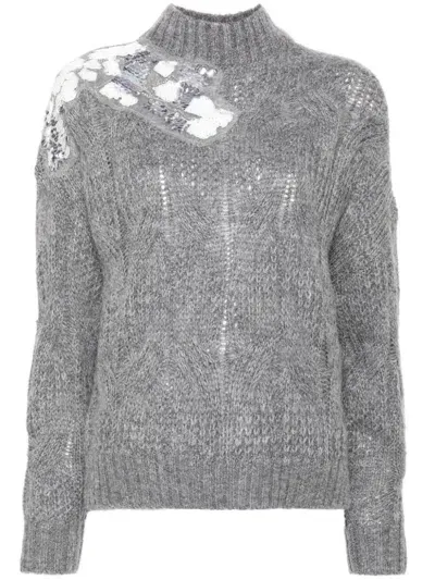 Liu •jo Sequin-embellished Sweater In 2050