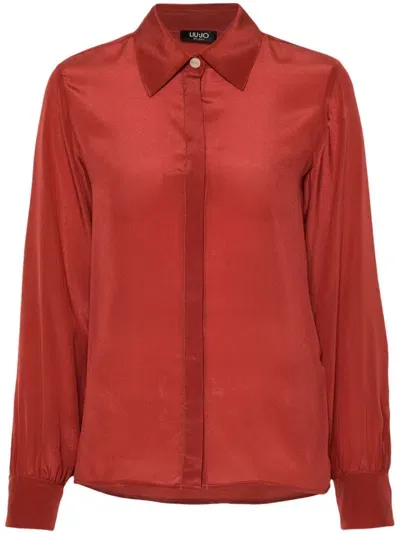 Liu •jo Silk Shirt In Red