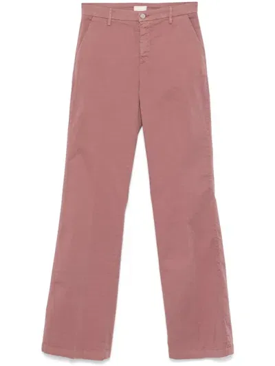 Liu •jo Twill Trousers In Pink