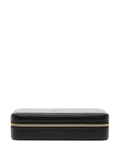 Lizzie Mandler Fine Jewelry Embossed Leather Jewellery Box In Black