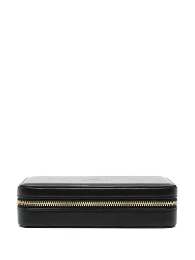 Lizzie Mandler Fine Jewelry Logo-debossed Leather Jewelry Box (21cm X 12cm)) In Black