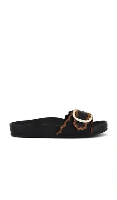 Loeffler Randall Iris Slide Sandal In Black & Cacao