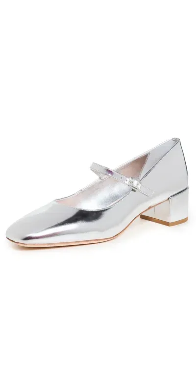 Loeffler Randall Lyra Mary Jane Pumps Silver