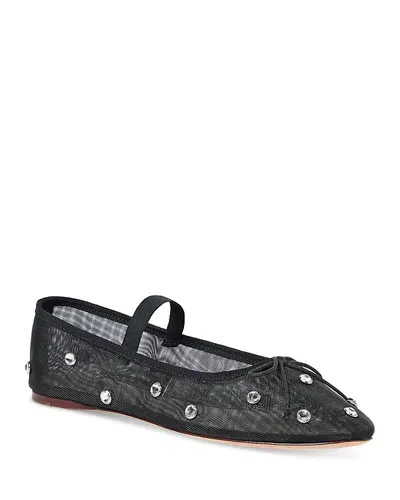 Loeffler Randall Women's Leonie Embellished Ballet Flats In Black Crystal