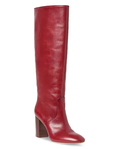 Loeffler Randall Goldy Tall Leather Boots In Wine