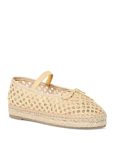 Loeffler Randall Kayla Braided Raffia Ballerina Espadrilles In Natrl