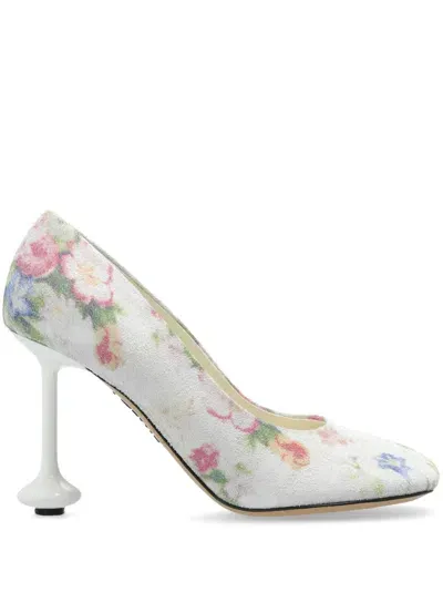 Loewe Leather Floral Toy Pumps 90 In Multi