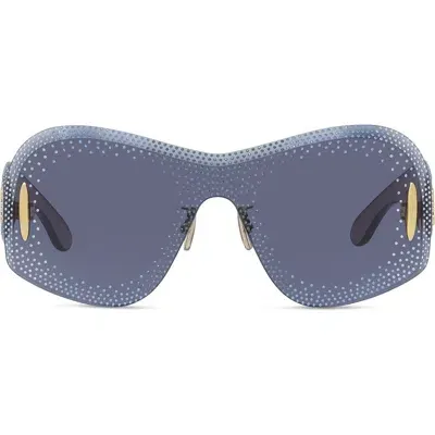 Loewe Anagram 144mm Mask Sunglasses In Solid Blue Mask