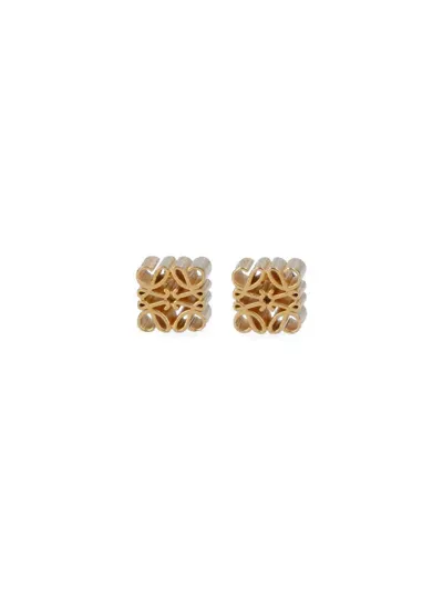 Loewe 'anagram' Cube Earrings In Gold