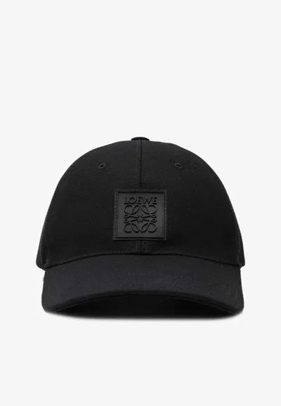 Loewe Anagram Patch Baseball Cap In Black