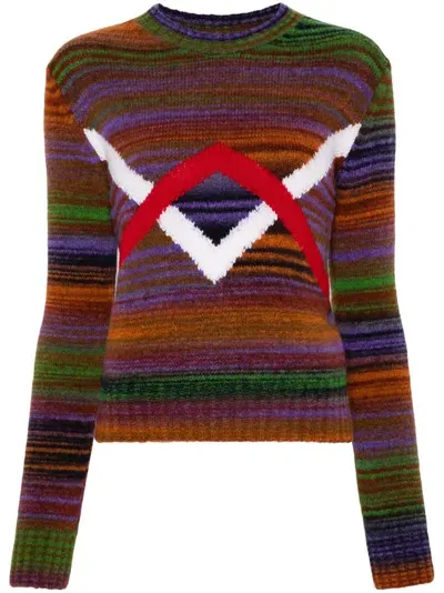 Loewe Anagram-patch Sweater In Red