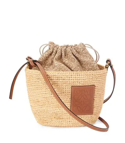 Loewe Anagram Pochette Basket Bag In Nattan