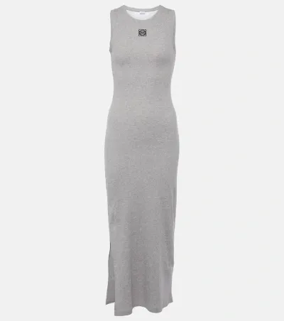 Loewe Anagram Vest Dress In Grey