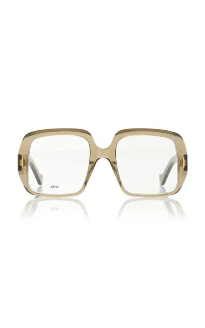 Loewe Anagram Square-frame Acetate Sunglasses In Neutral