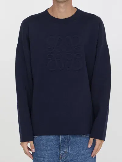 Loewe Anagram Sweater In Blue