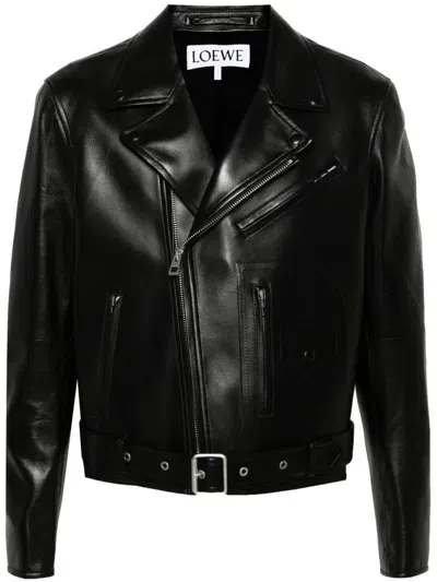 Loewe Biker Jacket In Black