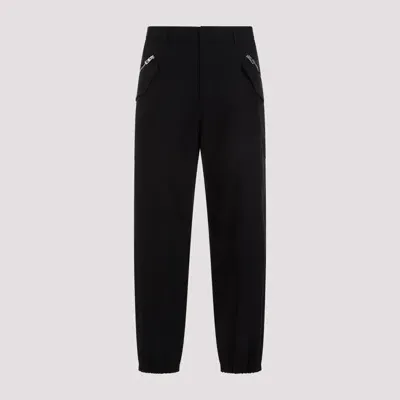 Loewe Tapered Cotton-twill Cargo Trousers In Black