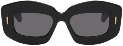 Loewe Black Screen Sunglasses In Shiny Black /smoke