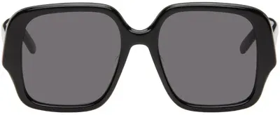 Loewe Black Square Slim Sunglasses In Shiny Black/smoke