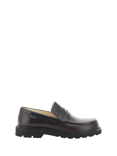 Loewe Blaze Leather Penny Loafers In Multicolor